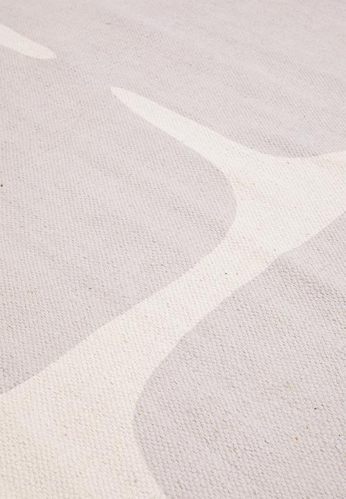 Sixth Floor - Retro boulder printed rug - grey