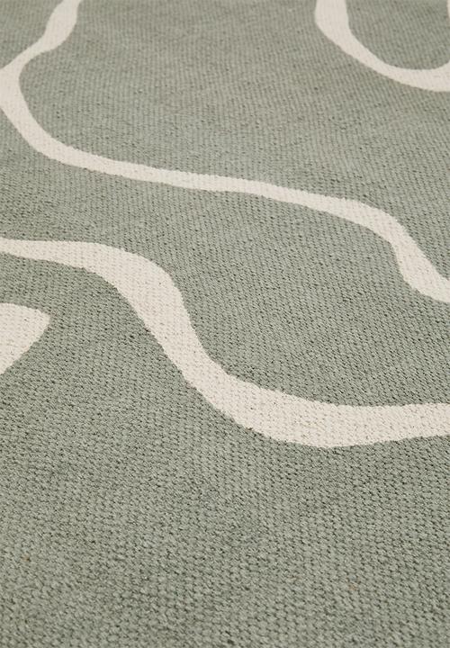 Sixth Floor - Terrain printed runner - shadow green