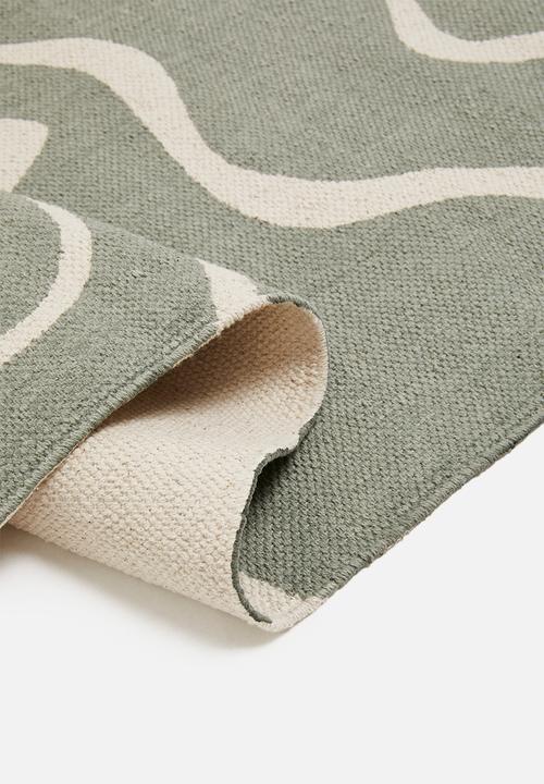 Sixth Floor - Terrain printed runner - shadow green