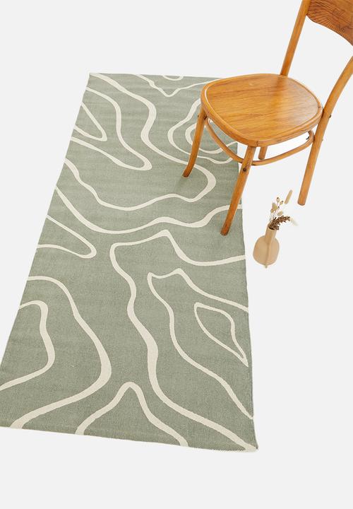 Sixth Floor - Terrain printed runner - shadow green