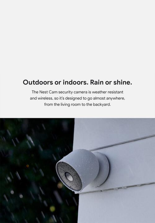 Google - Google - Nest Cam Indoor/Outdoor - Battery