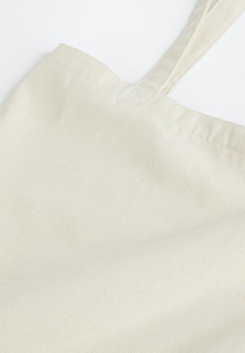 H&M - Printed canvas shopper - cream/sunset valley