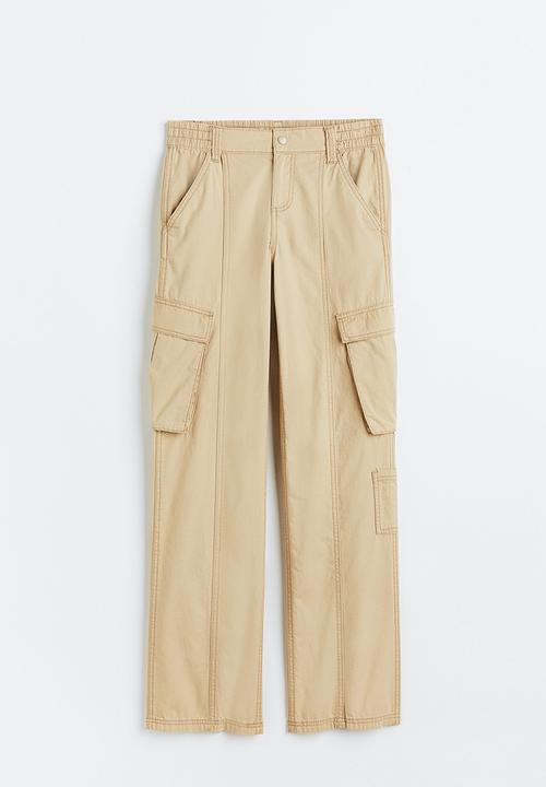 H&M - Canvas cargo trousers - beige