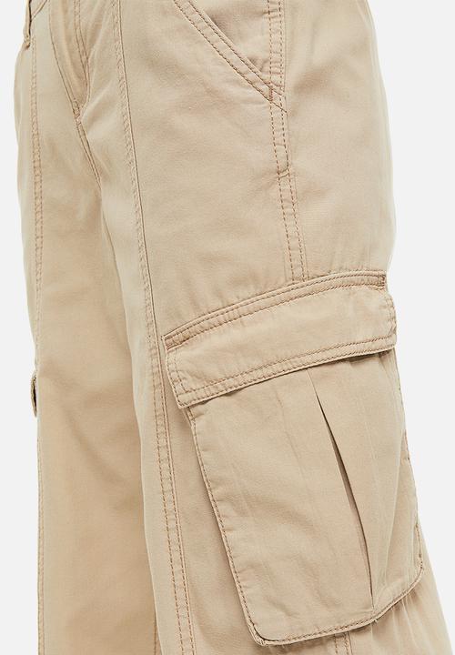 H&M - Canvas cargo trousers - beige