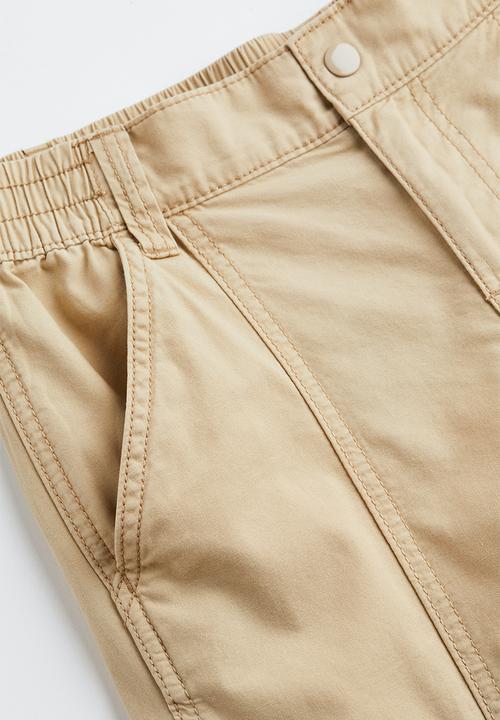H&M - Canvas cargo trousers - beige