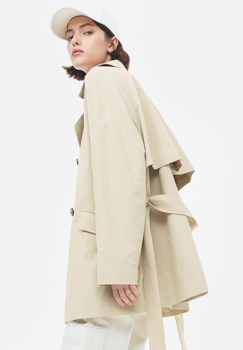 H&M - Double-breasted trench coat - light beige