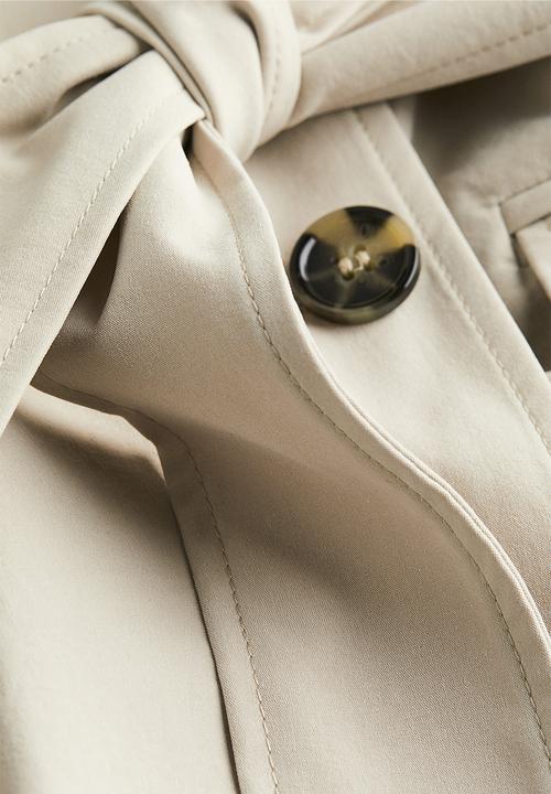 H&M - Double-breasted trench coat - light beige