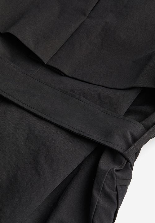 H&M - Double-breasted trench coat - black