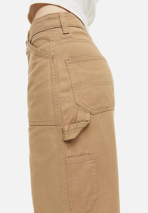 H&M - Twill cargo trousers - dark beige 