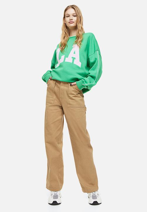 H&M - Twill cargo trousers - dark beige 