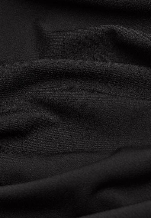H&M - Square-neck jersey dress - black 