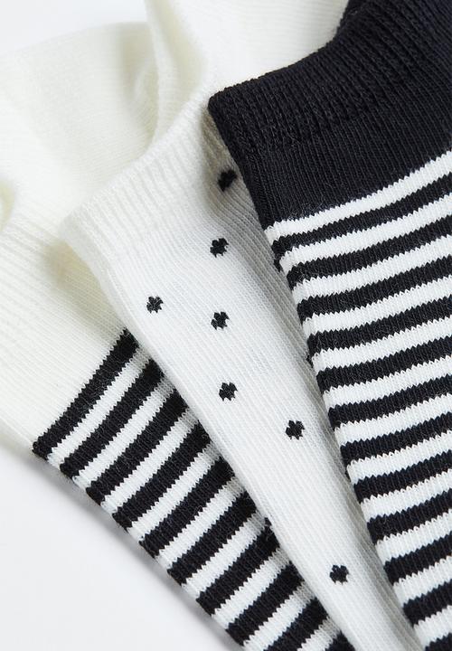 H&M - 7-Pack trainer socks - black & white 