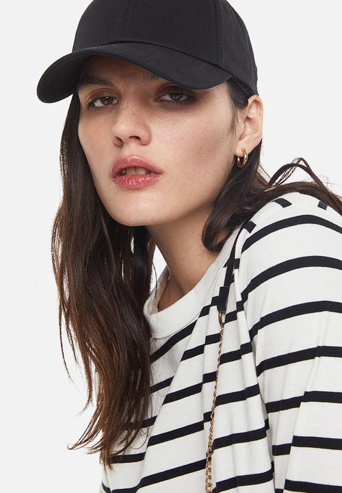 H&M - Cotton jersey top - white/striped
