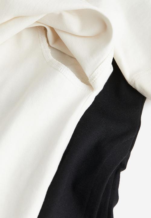 H&M - Mama 2-pack nursing tops - black & white