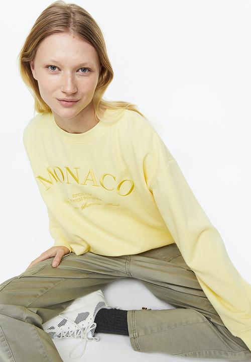 H&M - Crew-neck sweatshirt - light yellow/monaco