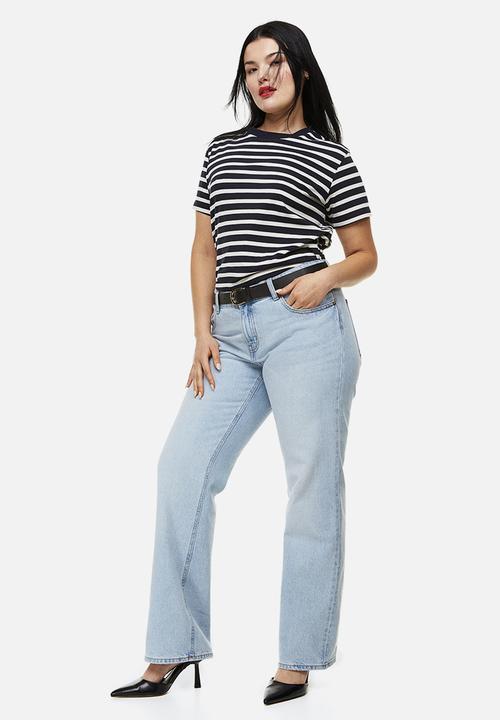 H&M - Cotton t-shirt - dark blue / striped 