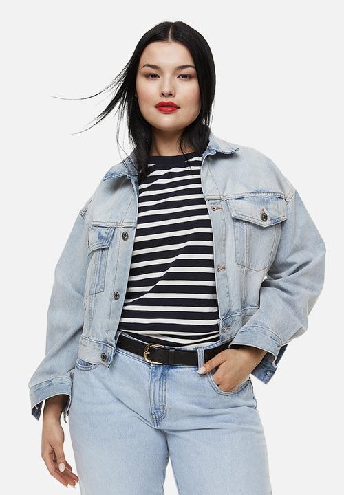 H&M - Cotton t-shirt - dark blue / striped 