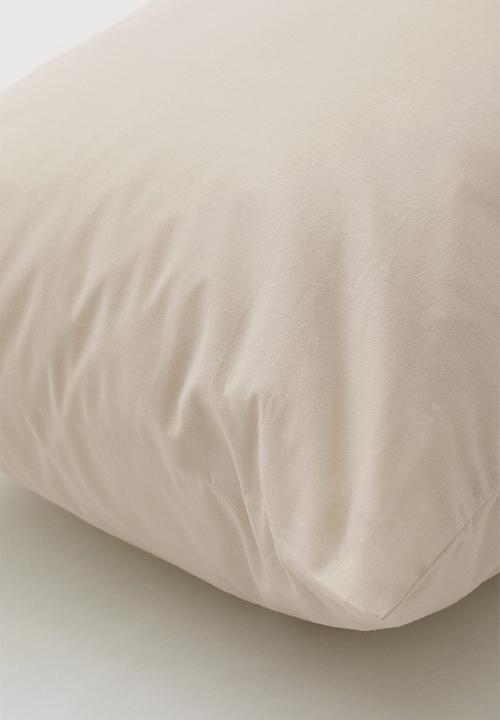 H&M - Cotton pillowcase - light beige