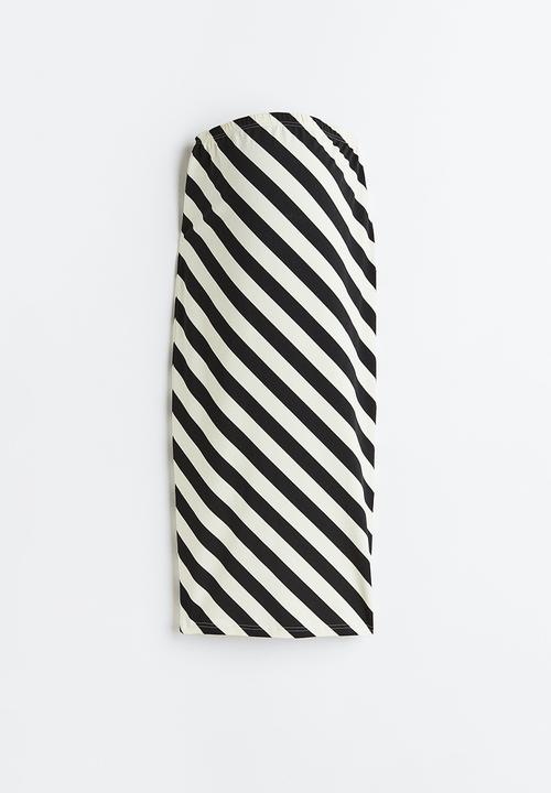 H&M - Mama cotton jersey skirt - black/striped