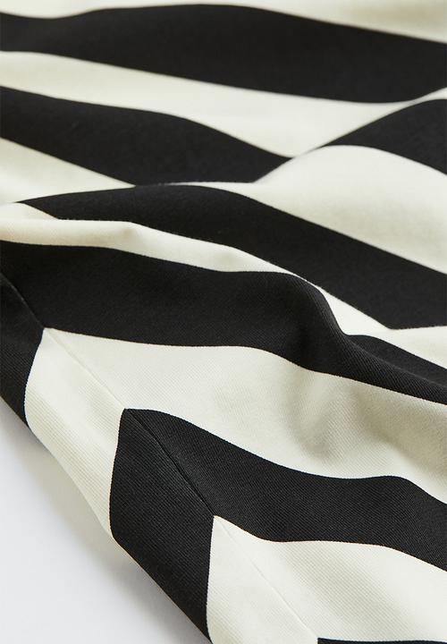 H&M - Mama cotton jersey skirt - black/striped