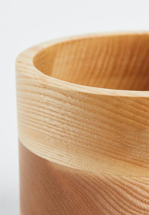H&M - Wooden plant pot - beige