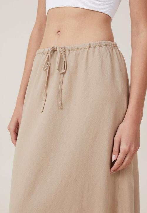 Cotton On - Haven maxi slip skirt - mid taupe