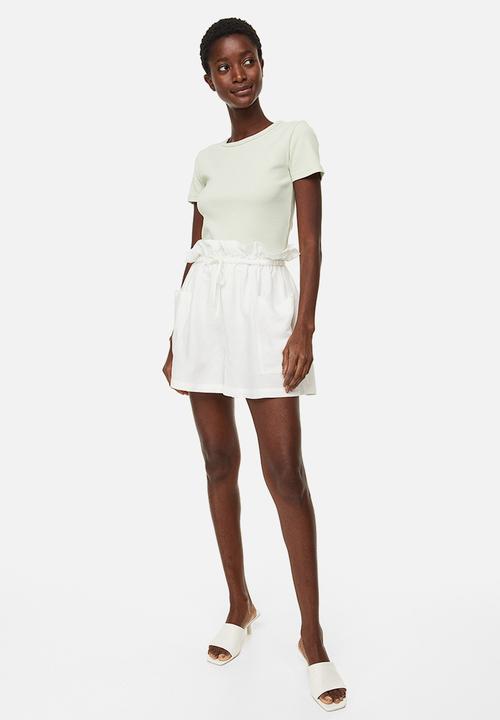 H&M - Fitted ribbed top - light green