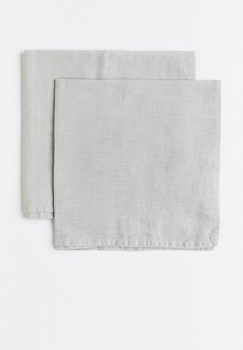 H&M - 2-pack linen napkins - grey