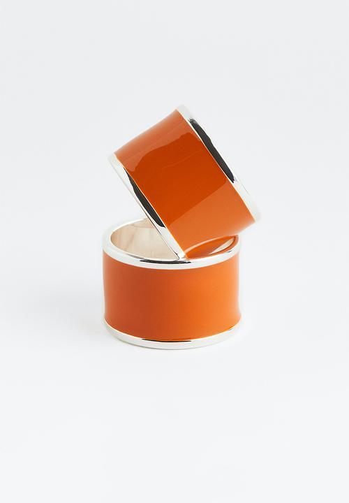H&M - 2 pack napkin rings - orange