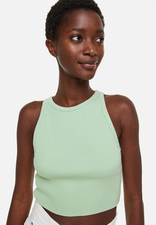 H&M - Cropped vest top - light green