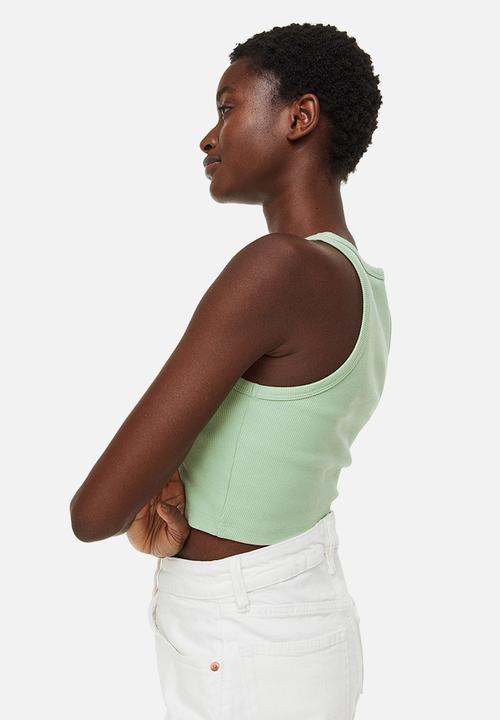 H&M - Cropped vest top - light green
