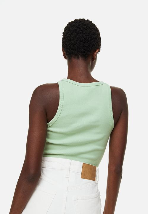 H&M - Cropped vest top - light green
