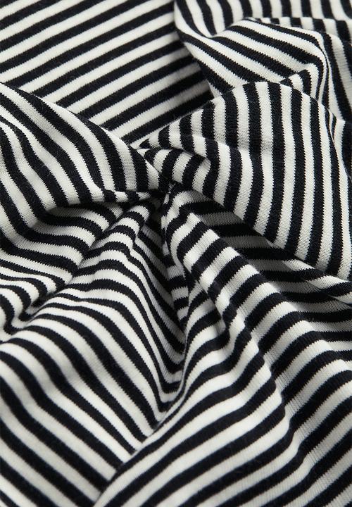 H&M - Mama knot-detail top - black/striped