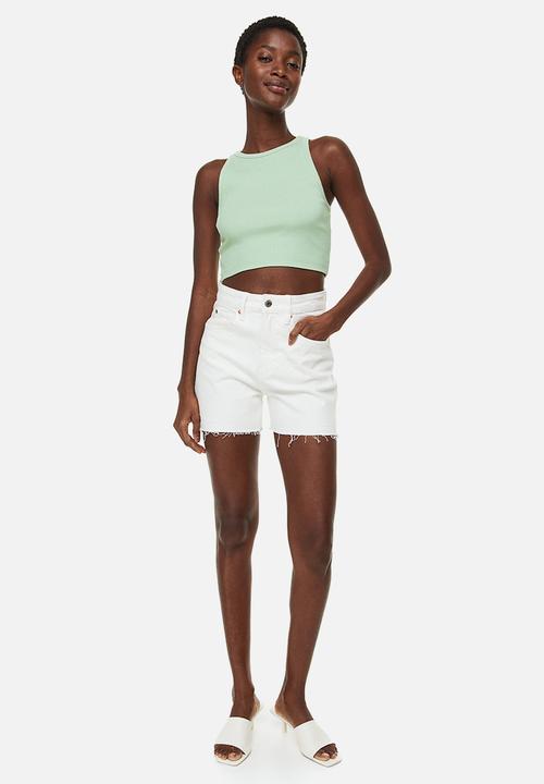 H&M - Cropped vest top - light green