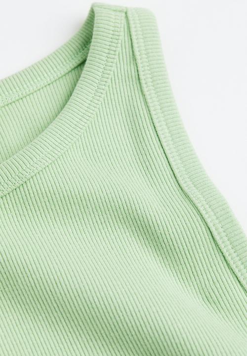 H&M - Cropped vest top - light green