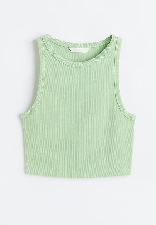 H&M - Cropped vest top - light green