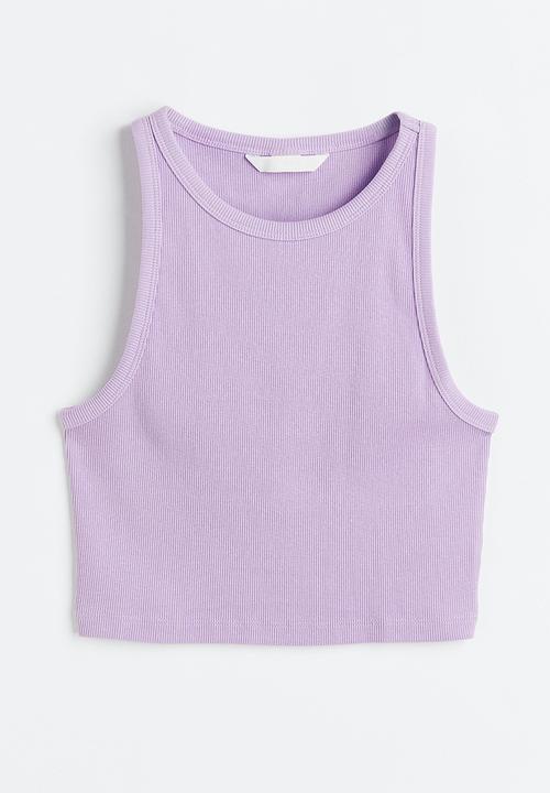 H&M - Cropped vest top - light purple