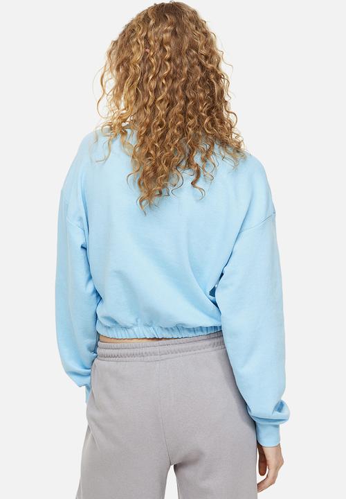 H&M - Cropped sweatshirt - light blue