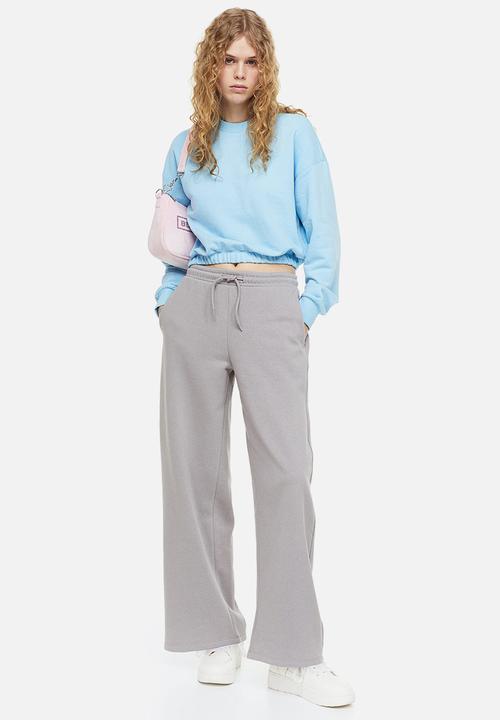 H&M - Cropped sweatshirt - light blue