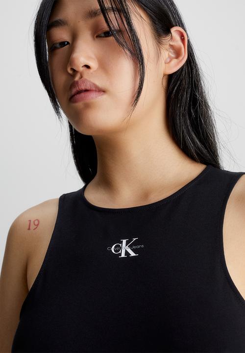 Calvin Klein - Micro monologo racer back - ck black