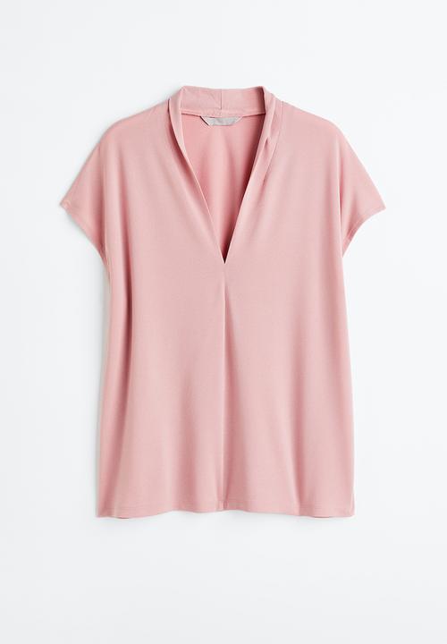 H&M - V-neck top - light pink 