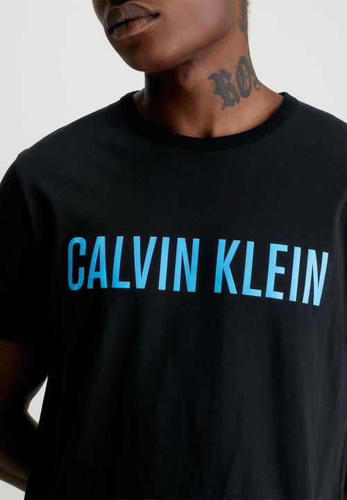 Calvin Klein - Short sleeve crew neck - black & signature blue