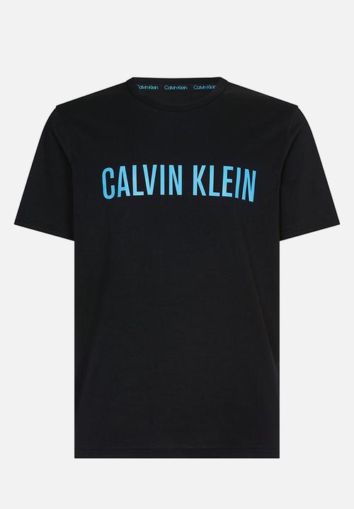Calvin Klein - Short sleeve crew neck - black & signature blue
