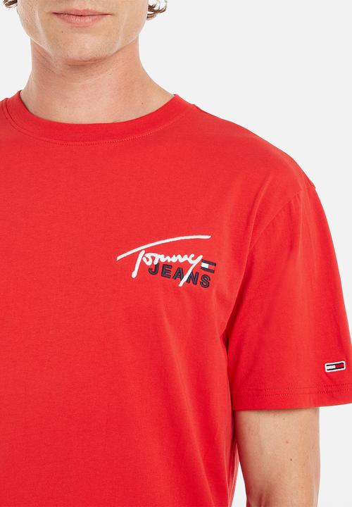 Tommy Hilfiger - Graphic signature tee - red