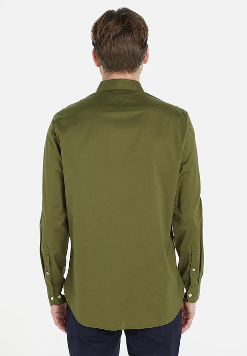 Tommy Hilfiger - Flex poplin rf shirt - frosted green
