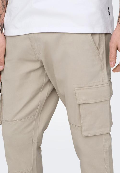 Only & Sons - Cam stage cargo cuff - stone
