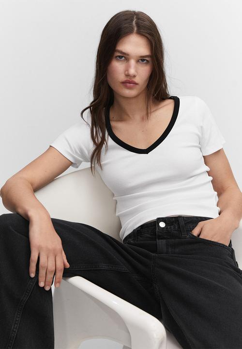 MANGO - T-shirt agata - white
