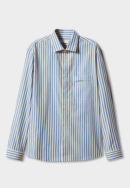 MANGO - Shirt inca - light pastel blue
