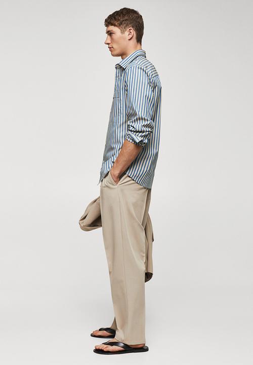 MANGO - Shirt inca - light pastel blue