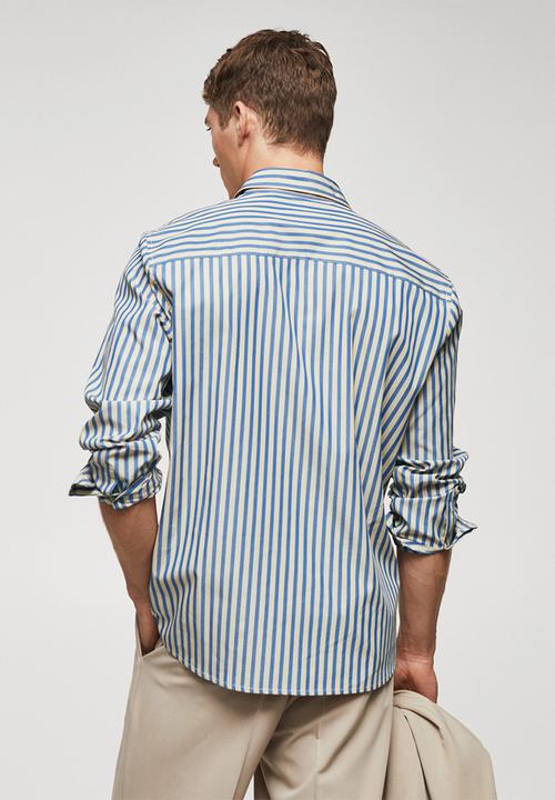 MANGO - Shirt inca - light pastel blue